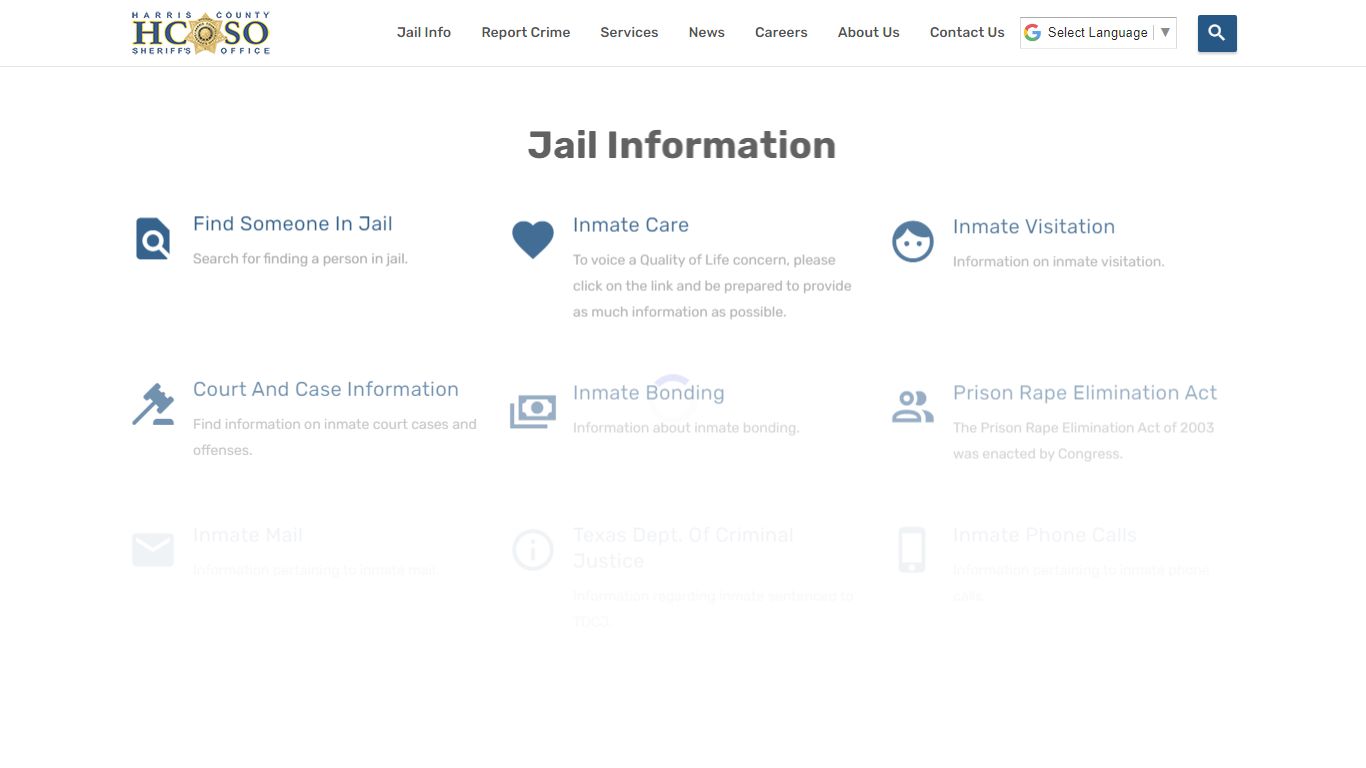 Jail Information—Harris County Texas Sheriff's Office